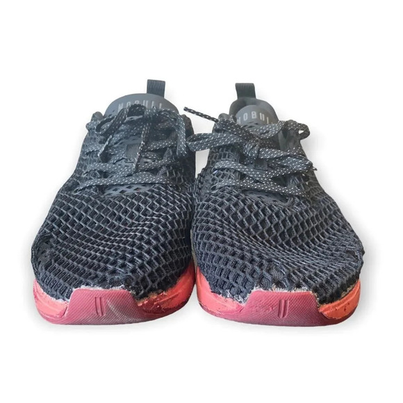 NOBULL Black Gradient Mesh Runner Sneakers Red Ombre Sole Mens 10 - Picture 3 of 12